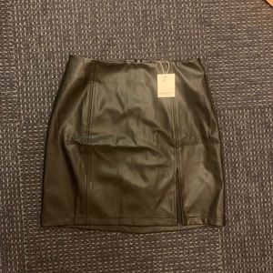 faux leather mini skirt